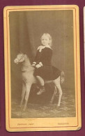 130524A - PHOTO ANCIENNE CDV PROVOST TOULOUSE  - Jouet Cheval équitation Cavalier - Autres & Non Classés