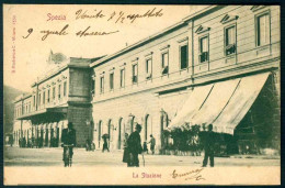 BK022 SPEZIA - LA SPEZIA - LA STAZIONE ANIMATA 1900 CIRCA STATION RAYLWAIS STATION - La Spezia