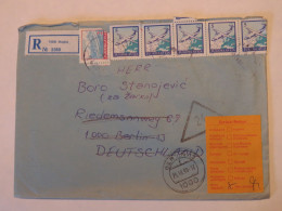 YUGOSLAVIA REGISTERED COVER TO GERMANY 1990 - Otros & Sin Clasificación