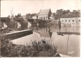 SAINT-JUNIEN (87) Le Pont Et La Chapelle Notre-Dame Du Pont (Pêcheurs En Petit Plan) CPSM  GF - Saint Junien