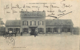 Postcard France Villers Bretonneux La Gare - Other & Unclassified