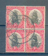 C 107 -  Afrique Du Sud  - YT16 Et 19 ° Obli En Bloc De 4 - Used Stamps