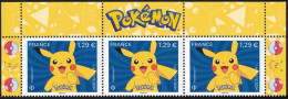 FRANCE 2024 - Pokémon - Bande De 3 Haut De Feuille Avec Texte  - YT 5755 Neuf ** - MANGA - TIRAGE EPUISE - Unused Stamps