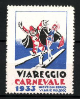 Reklamemarke Viareggio, Carnevale 1933, Kostümierte  - Erinnophilie