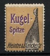 Reklamemarke Kugelspitze Von Heintze & Blanckertz  - Erinnofilie