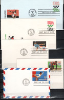 USA 1979/1980 Olympic Games Moscow / Lake Placid 3 Commemorative Postcards + 2 Covers With First Day Of Issue Cancellat. - Estate 1980: Mosca