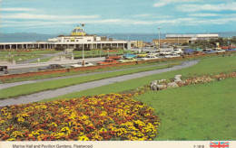 Postcard Marine Hall And Pavillion Gardens Fleetwood Lancashire [  Old Cars ] My Ref B14932 - Andere & Zonder Classificatie