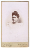 Photo E. Verry, Honfleur, Pont L`Éveque, Dame Avec Eleganter Duttfrisur Et Puffärmeln  - Anonymous Persons