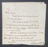 Jules BARBEY D’AUREVILLY – Lettre Autographe Signée – Vérités Voilées Sur 1814 & Napoléon III - Ecrivains