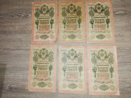 RUSSIE - 6 X 10 ROUBLES 1909 - Russie