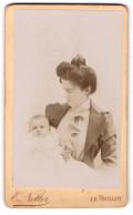 Photo Eugène Notter, Le Thillot /Vosges, Junge Dame Im Kleid Avec Ihrem Baby  - Anonymous Persons