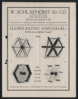 Werbeprospekt M. Gladbach, W. Schlafhorst & Co., Maschinen-Fabrik, Ansichten Und Reklame Für Die Haspelkrone Universal  - Unclassified