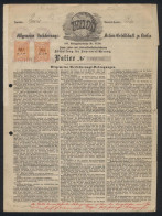 Rechnung Berlin 1910, Allgemeine Versicherungs- Und Actien-Gesellschaft Union, Königgrätzerstrasse 97 /99, Firmenlogo  - Other & Unclassified