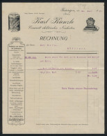 Rechnung Geisingen 1907, Karl Kienzle, Versandt Elektrischer Neuheiten, Kleine Taschenlampe, Standuhr  - Autres & Non Classés