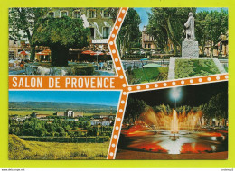 13 SALON DE PROVENCE En 4 Vues Fontaine Statue Citroën Dyane ISETTA - Salon De Provence