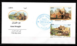 LIBYA 14-12-2023; Gaza Struggle - Lutte à Gaza, FDC;  Lot 60028 - Libië