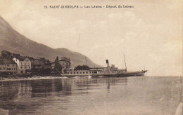 74 SAINT GINGOLPH LAC LEMAN DEPART DU BATEAU - Other & Unclassified