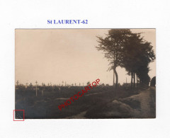 St LAURENT-62-Cimetiere-Tombes-CARTE PHOTO Allemande-GUERRE 14-18-1 WK-MILITARIA- - Soldatenfriedhöfen