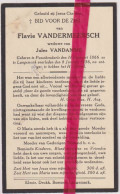 Devotie Doodsprentje Overlijden - Flavie Vandermeersch Wed JUles Vandamme - Passendale 1866 - Langemark 1936 - Todesanzeige