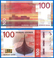 Norvege 100 Couronnes 2016 NEUF UNC Norway Kroner Que Prix + Port Pingouin Bateau Banknote Paypal Crypto OK - Norvegia