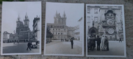 LOT De 3 PHOTOS De PRAGUE Année 1937 ( Photo Rigide Au Format 13 X 18 Cm ) - Plaatsen