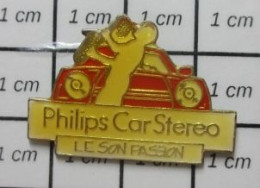 912E Pin's Pins / Beau Et Rare : THEME MUSIQUE / PHILIPS CAR STEREO LE SON PASSION - Musique