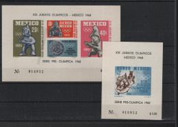 Mexico Michel Cat.No. Mnh/** 1192/1196 + Sheet 3/4 Olympia - Mexique