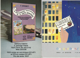 PUBBLICITE - Lot De 2 CPSM : Catalogues MICHEL -  Encyclopédie De La Carte Postale - Werbepostkarten