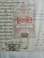 Portugal 1885 Registre Marque Papier à Fumer Jaramago Barcelona España Trademark Registration Smoking Paper Spain - Dokumente