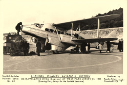 Jersey * Carte Photo Aviation * Avion De Havilland DH 86 ( Express ) At West Park - Otros & Sin Clasificación