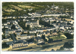 CPSM 56 Morbihan PONTIVY - Vue Générale Aérienne - La Gare - Trains, Locomotive - Pontivy