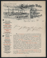 Werbeprospekt Siegersdorf I. Schl. 1895, Siegersdorfer Werke AG, Das Fabrikgelände Mit Lagerplatz Und Gleisanlage  - Unclassified