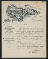 Werbeprospekt Celle 1897, A. Haacke & Co, Fabrik Isolirender Wärmeschutzmasse, Fabrikgelände Am Fluss, Preis-Medaill  - Ohne Zuordnung