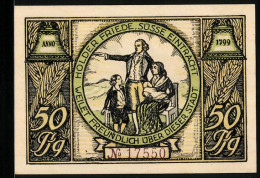 Notgeld Rudolstadt, 50 Pfennig, Schiller Mit Familie, Schillerstrasse  - [11] Local Banknote Issues