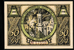 Notgeld Rudolstadt, 50 Pfennig, Brand Der Kirche, Glockengiesserei  - [11] Local Banknote Issues