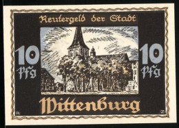 Notgeld Wittenburg 1922, 10 Pfennig, Kirche  - Lokale Ausgaben