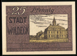 Notgeld Woldegk 1922, 25 Pfennig, Rathaus  - [11] Local Banknote Issues