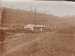 Photo Congo Afrique Usine Mine De Panda Likasi Jadotville UMHK Chemin De Fer Gare - Africa