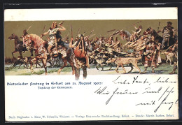 Künstler-AK Erfurt, Historischer Festzug 1902, Jagdzug Der Germanen  - Erfurt