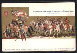 AK Erfurt, Historischer Festzug 19021, Eröffnungsgruppe  - Erfurt