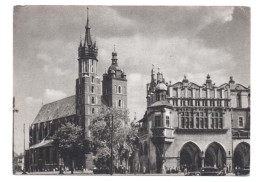 Cracovie - L'église Sainte-Marie Et Halle Aux Draps - POLOGNE - POLAND - Kraków Kościół Mariacki I Sukiennice - Polska - Poland