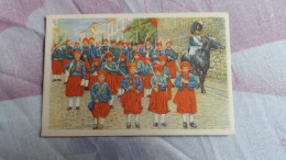 IMAGE COTE D OR CHOCOLAT FOKLORE BELGE N° 41  FORMAT 8 PAR 12 CM FOSSE LES ZOUAVES DANS LA MARCHE DE SAINT FEUILLIEN - Autres & Non Classés