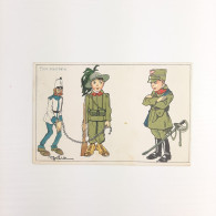 WW1 Cartolina A Colori - Illustrazione Satirica "Fine Meritata" - Autore Golia 3°bersaglieri Viaggiata Datata 27.12.1915 - War 1914-18