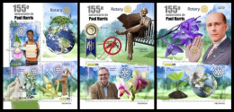 Guinea Bissau  2023 155th Anniversary Of Paul Harris. (632) OFFICIAL ISSUE - Rotary, Club Leones