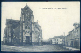 Cpa Du 44 Puceul église Et La Place    STEP167 - Sonstige & Ohne Zuordnung