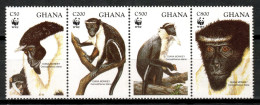 Ghana 1994 / Fauna Mammals Monkeys WWF MNH Mamíferos Monos Säugetiere / Cu19920  5-1 - Scimmie