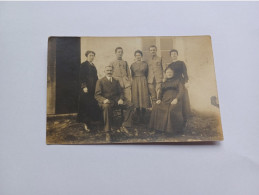 Ancienne Carte Photo Année 1900 Famille Soldat A Identifier - Other & Unclassified