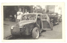 Photo Automobile Renault 4 Cv " Souvenir D'accident ", Vence 1949 - Automobile