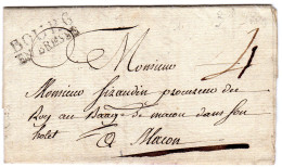 Ain - LAC (15/01/1786) Marque Lenain 3 BOURG/EN BRESSE - 1701-1800: Precursores XVIII