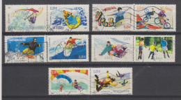 Yvert 3691 / 3700 Les Sports De Glisse En Paires - Used Stamps